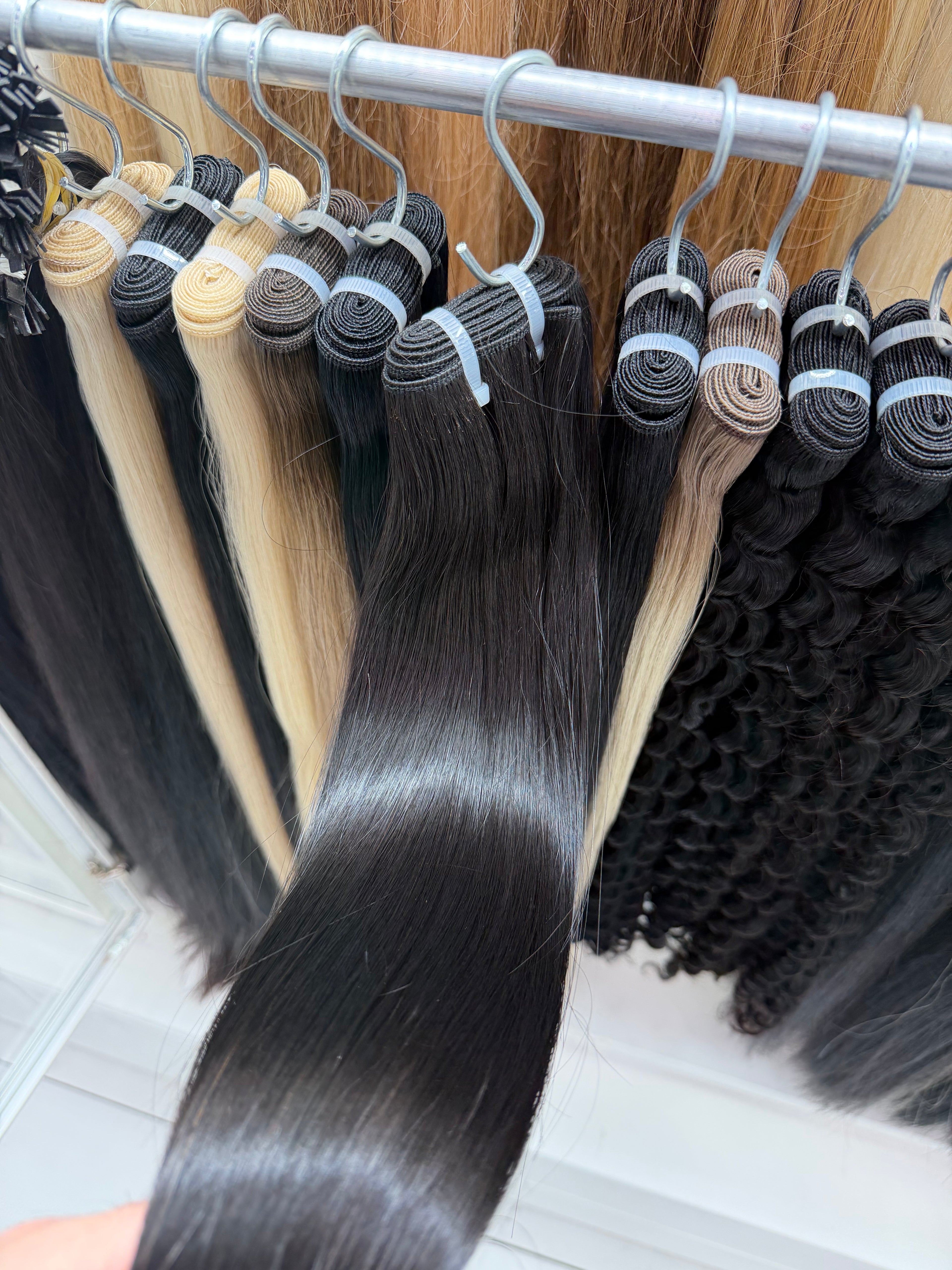 Natural Black #1B, Genius Weft Straight Hair 🔹