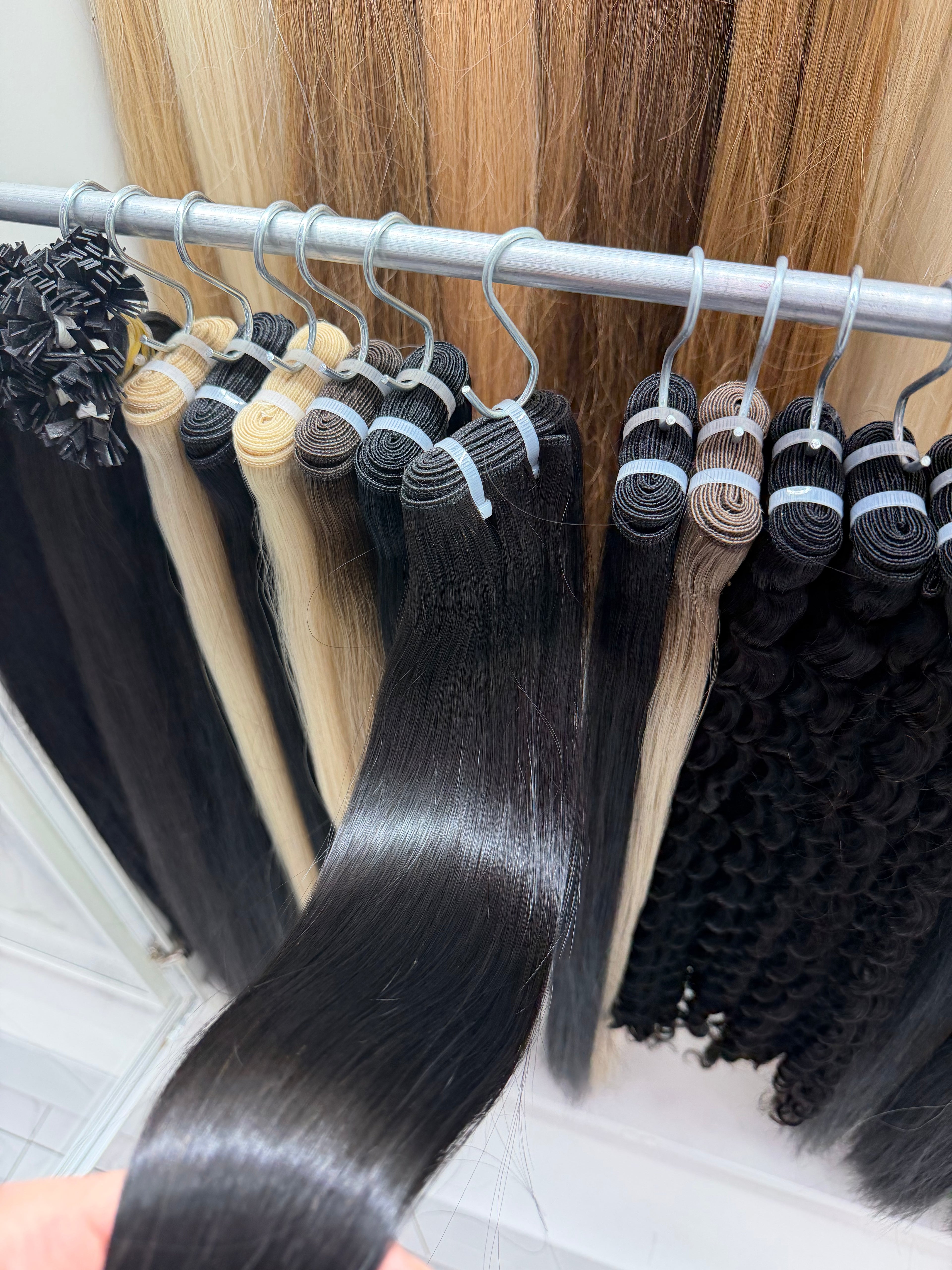 Natural Black #1B, Butterfly Weft Straight Hair 🔹