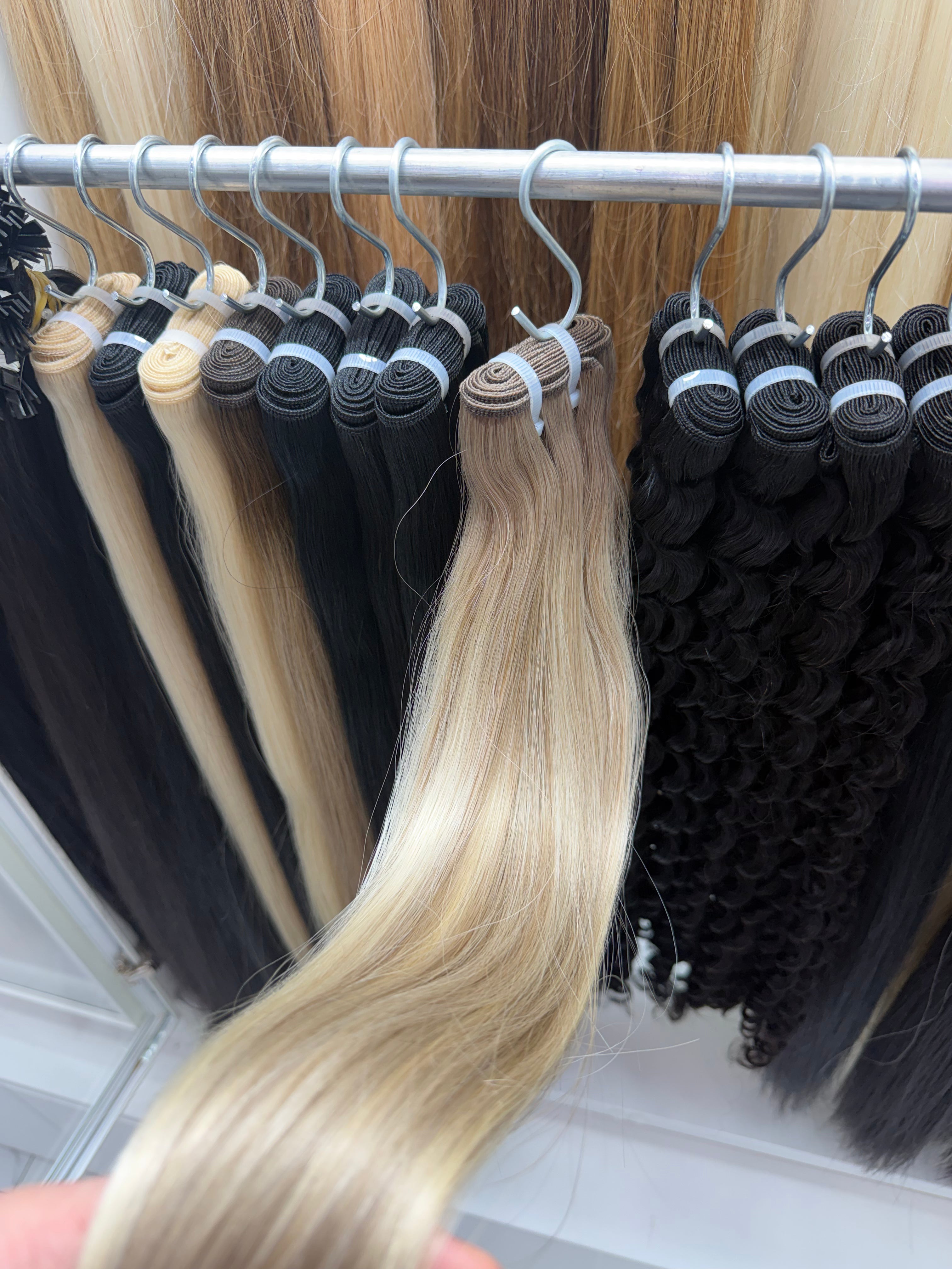 Rooted Silver Blonde #TSK, Genius Weft Straight Hair 🔹