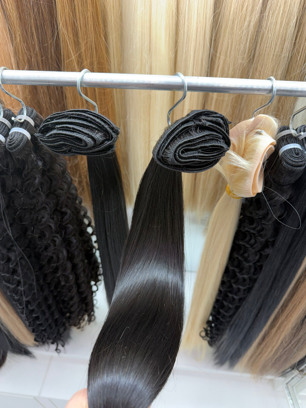 Natural Black #1B, Clip-In Straight Hair 🔹