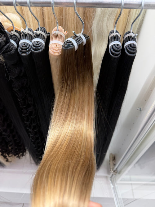 Butterscotch Highlights #TFF, Butterfly Weft Straight Hair 🔹