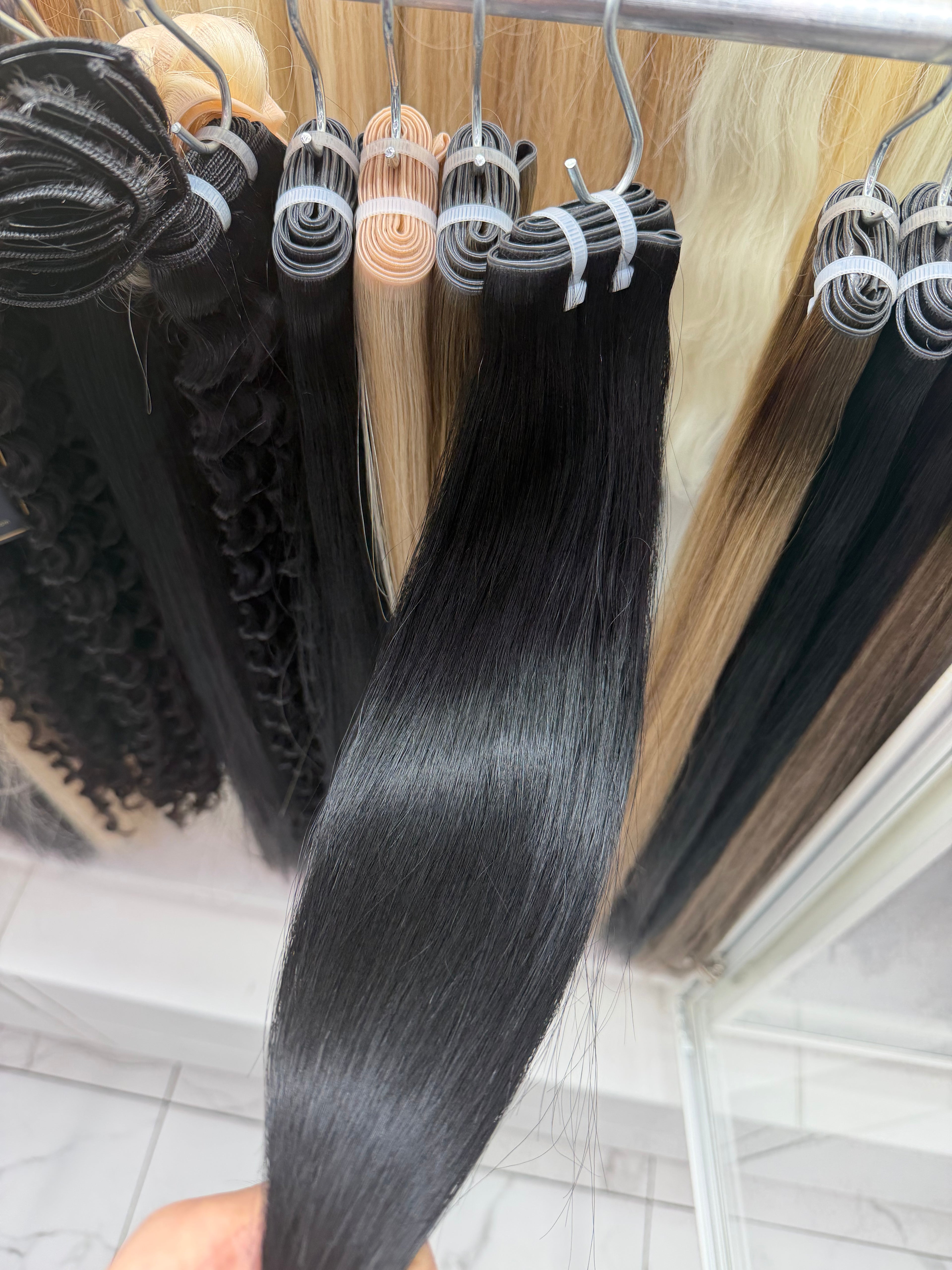 Jet Black #1, Butterfly Weft Straight Hair 🔹