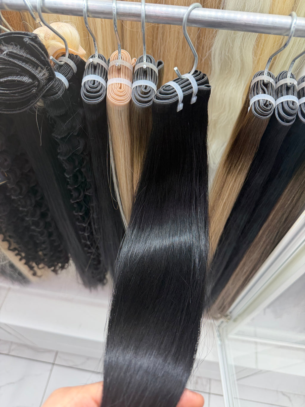 Jet Black #1, Butterfly Weft Straight Hair 🔹