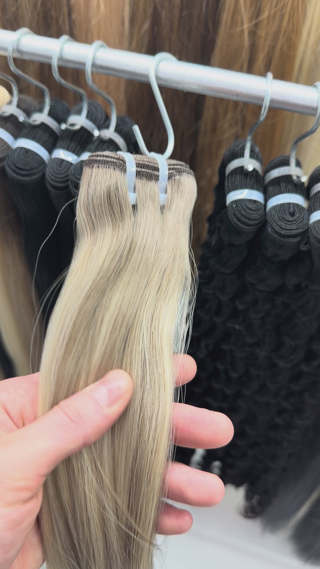 Rooted Silver Blonde #TSK, Genius Weft Straight Hair 🔹