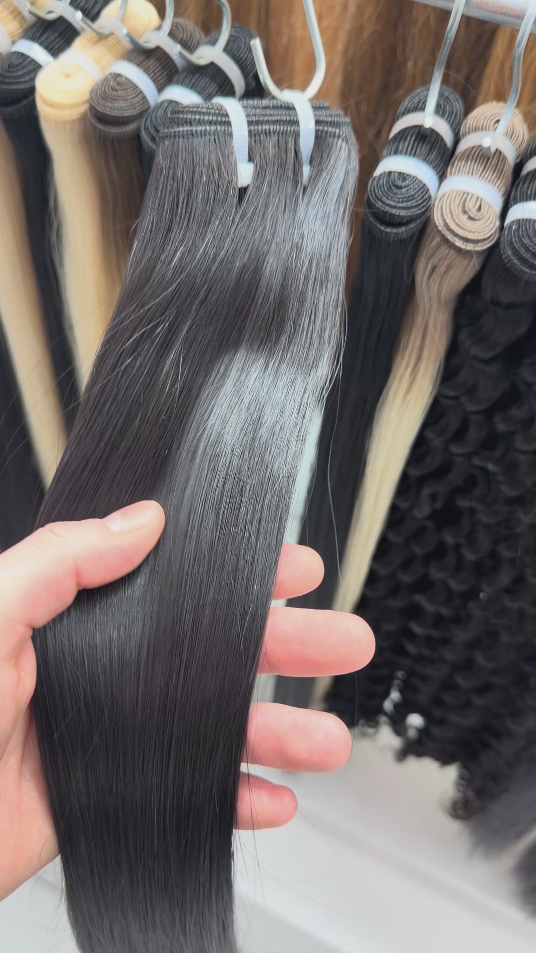 Natural Black #1B, Genius Weft Straight Hair 🔹