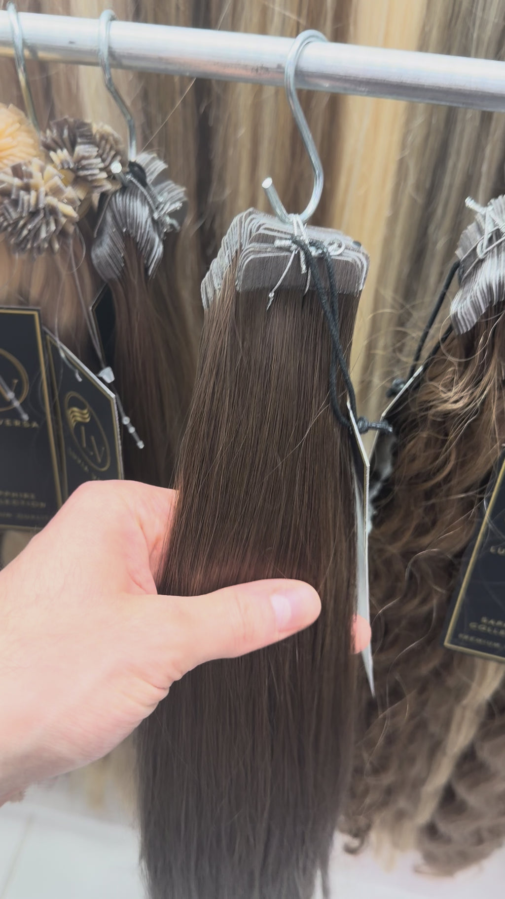 Darkest Brown #2, Tape-In Straight Hair 💎