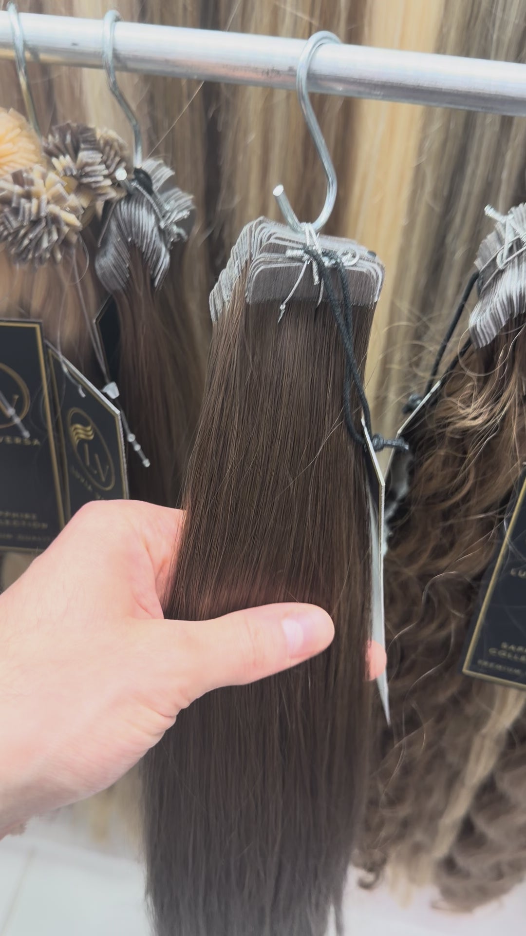 Darkest Brown #2, Tape-In Straight Hair 💎
