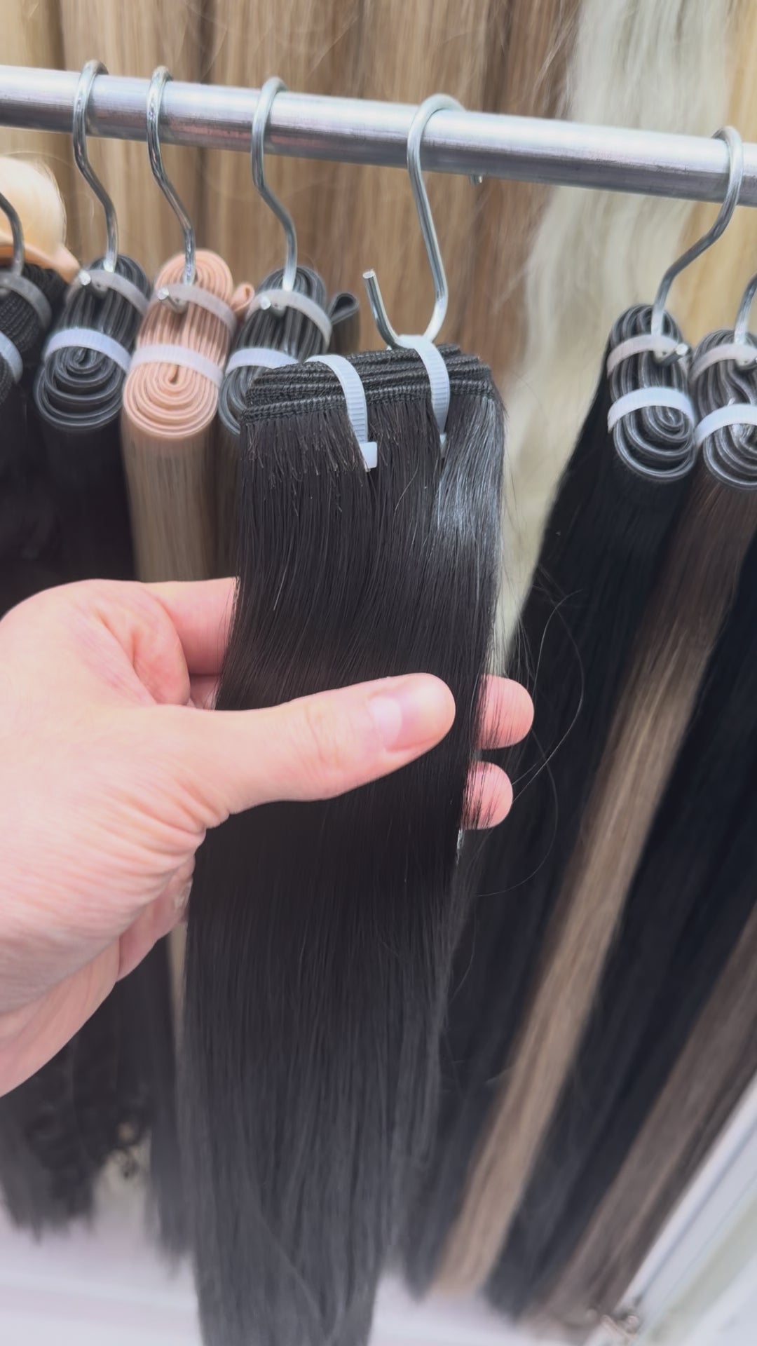 Natural Black #1B, Butterfly Weft Straight Hair 🔹