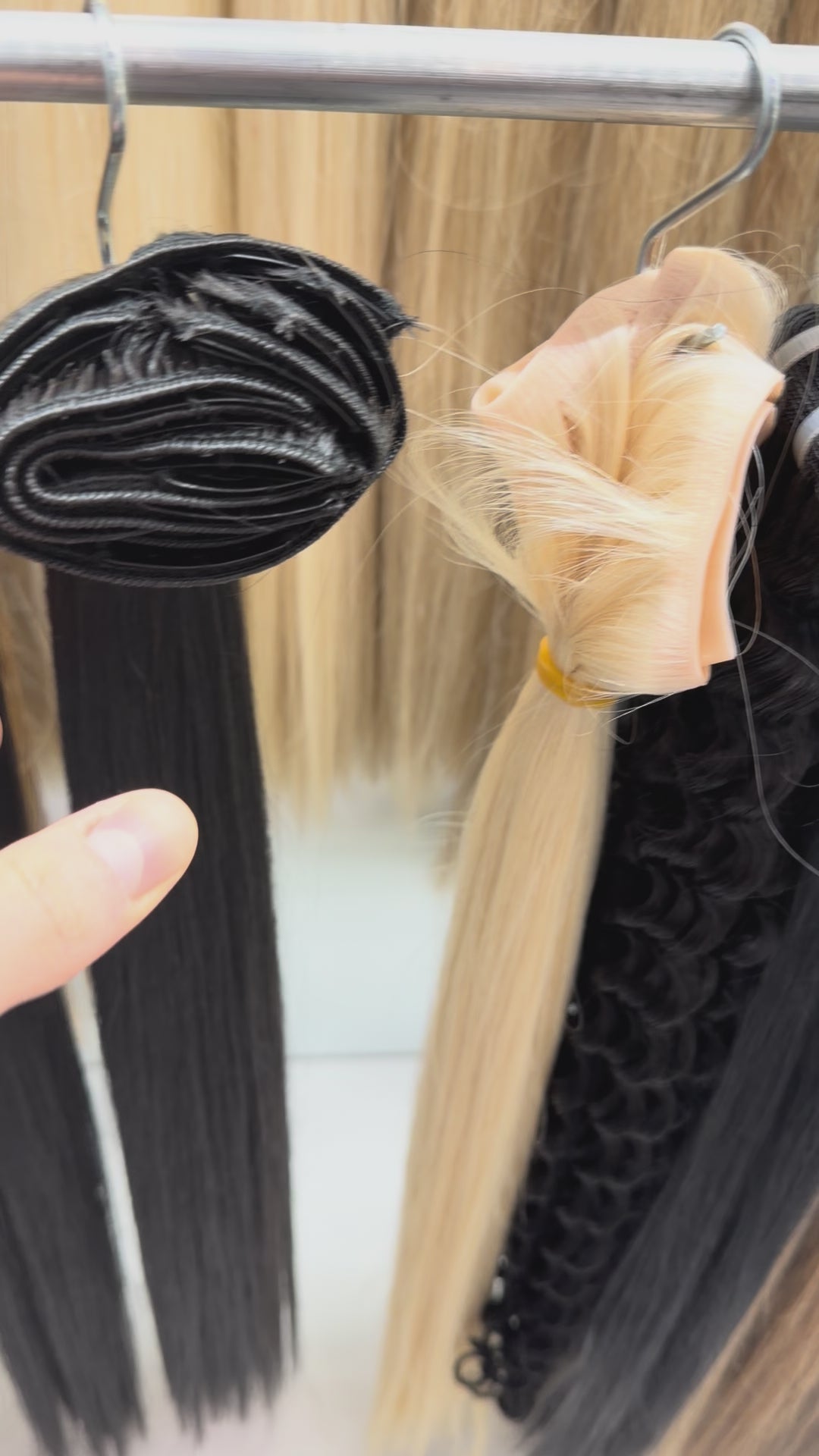 Natural Black #1B, Clip-In Straight Hair 🔹