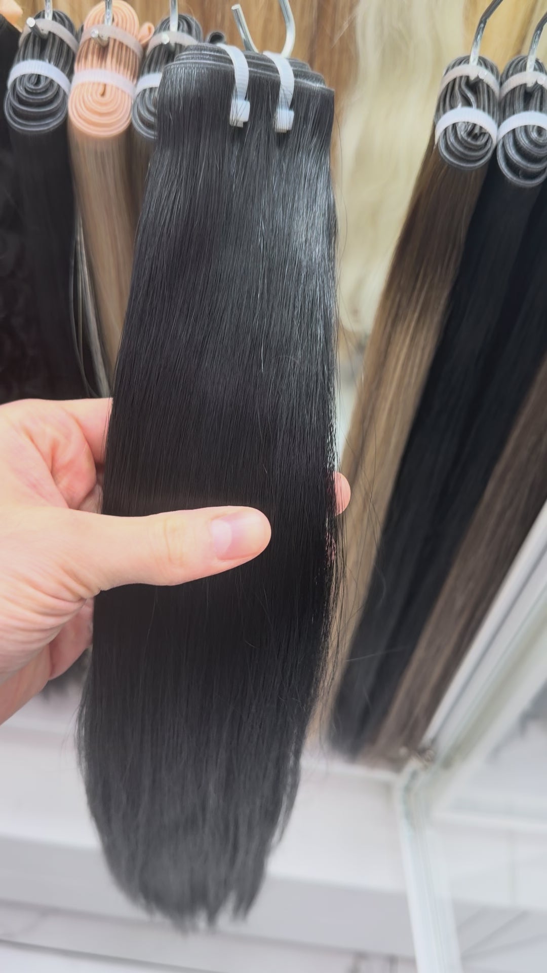 Jet Black #1, Butterfly Weft Straight Hair 🔹